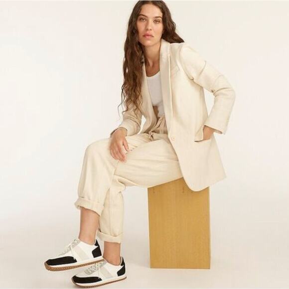J. CREW Alfie Blazer in Denim Stripe Ivory Cream White {3Q24} - Picture 3 of 9